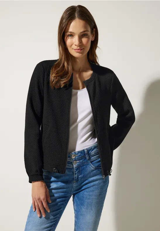 Shirtjacke mit Zipper Black