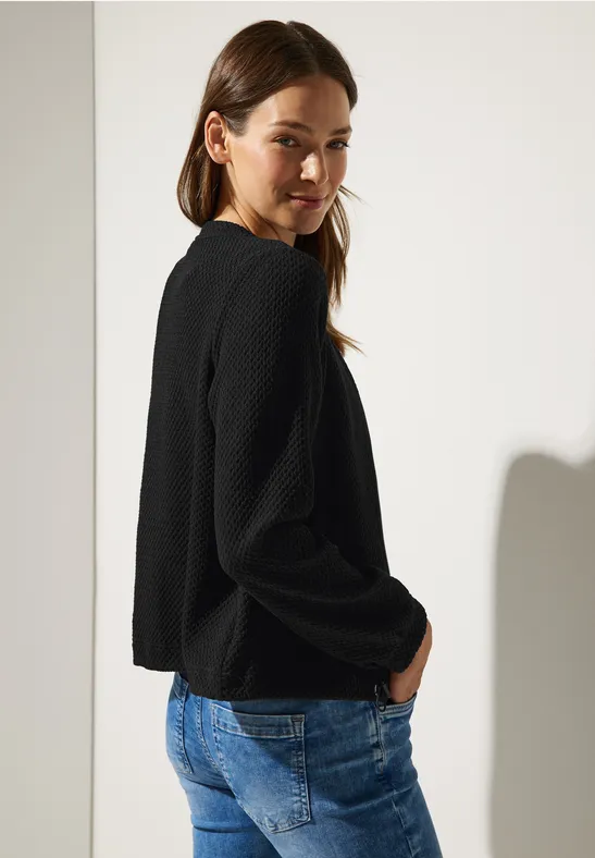 Shirtjacke mit Zipper Black