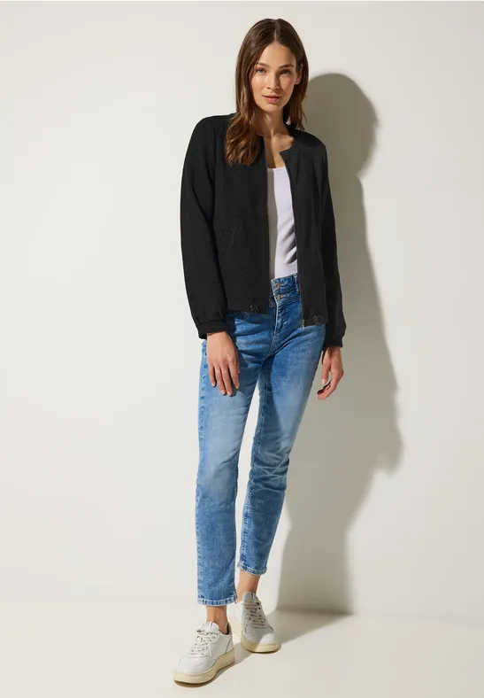 Shirtjacke mit Zipper Black