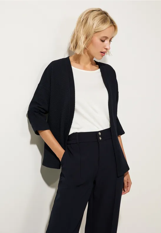 Cardigan mit Struktur deep blue