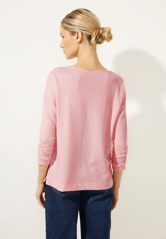 Melangeshirt mit Raffung legend rose melange