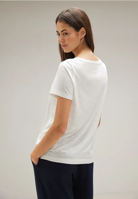 Lady Partprint T-Shirt off white