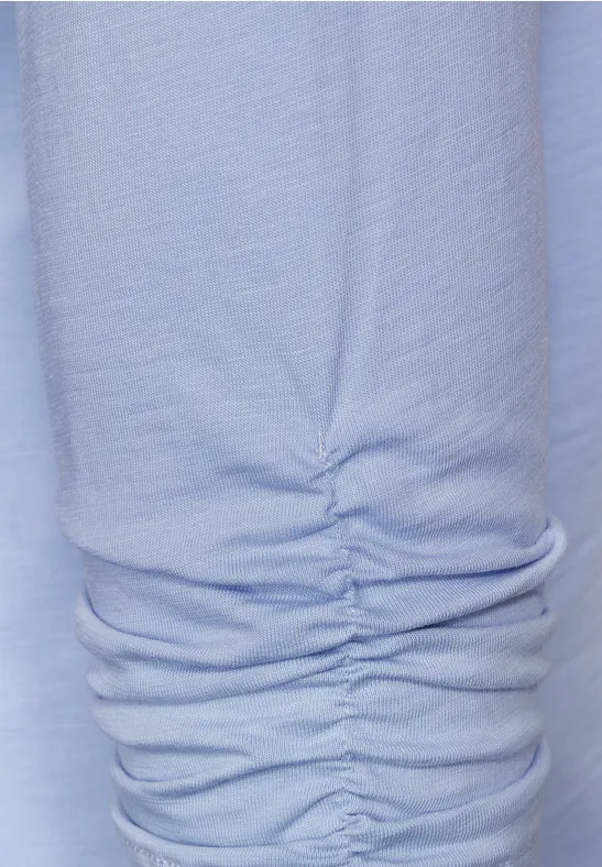 Shirt mit gerafftem Arm mid sunny blue