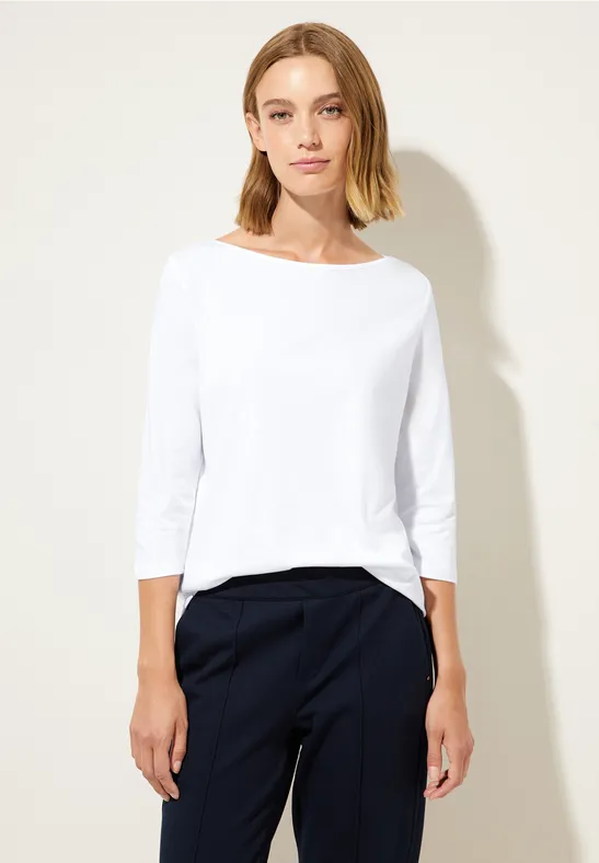 Softes Shirt in Unifarbe White