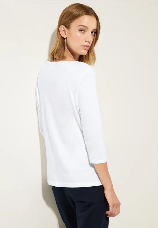 Softes Shirt in Unifarbe White