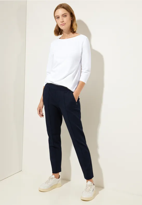 Softes Shirt in Unifarbe White