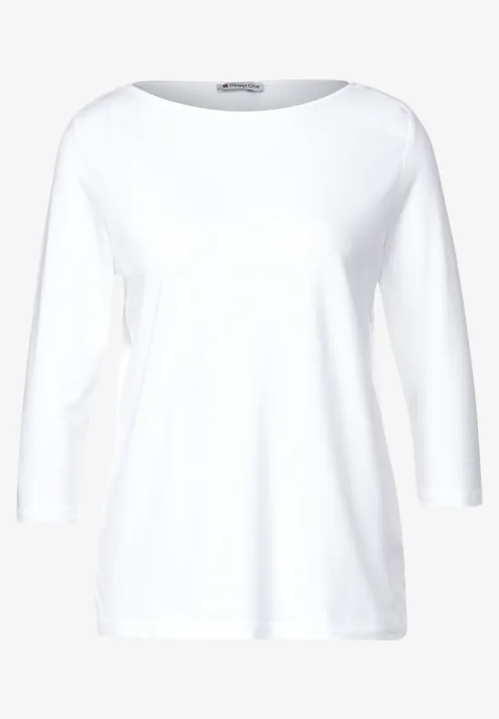 Softes Shirt in Unifarbe White