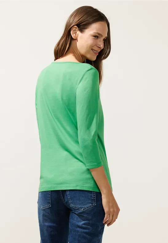 Softes Shirt in Unifarbe fresh gentle green