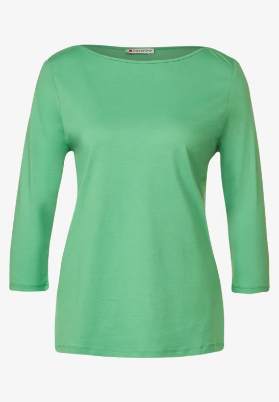 Softes Shirt in Unifarbe fresh gentle green