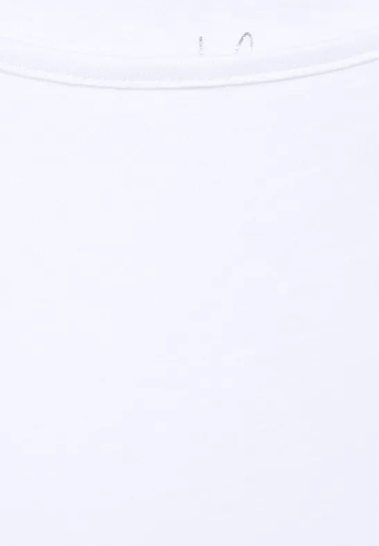 Shirt mit U-Boot-Ausschnitt White