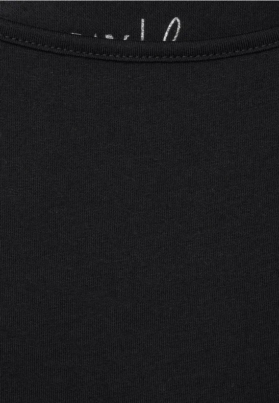 Shirt mit U-Boot-Ausschnitt Black