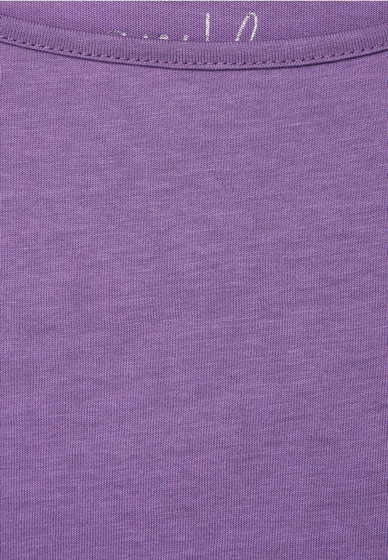 Shirt mit U-Boot-Ausschnitt lupine lilac