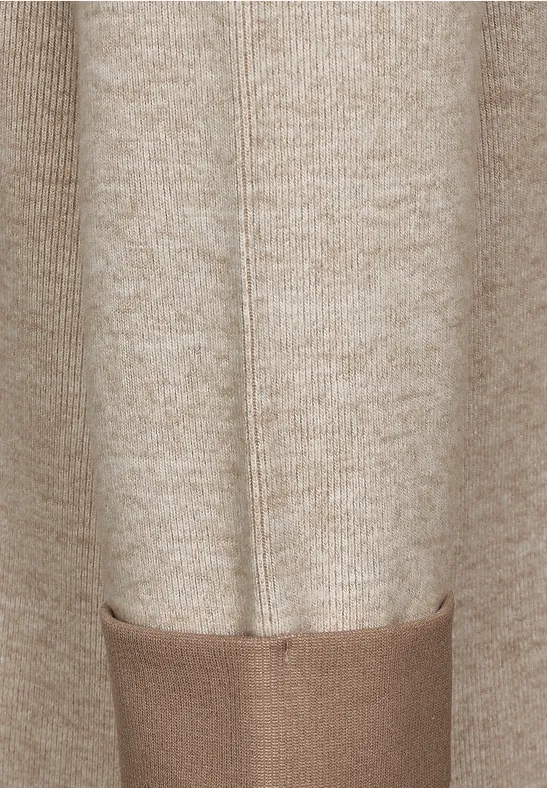 Doubleface Long Cardigan bleached sand melange