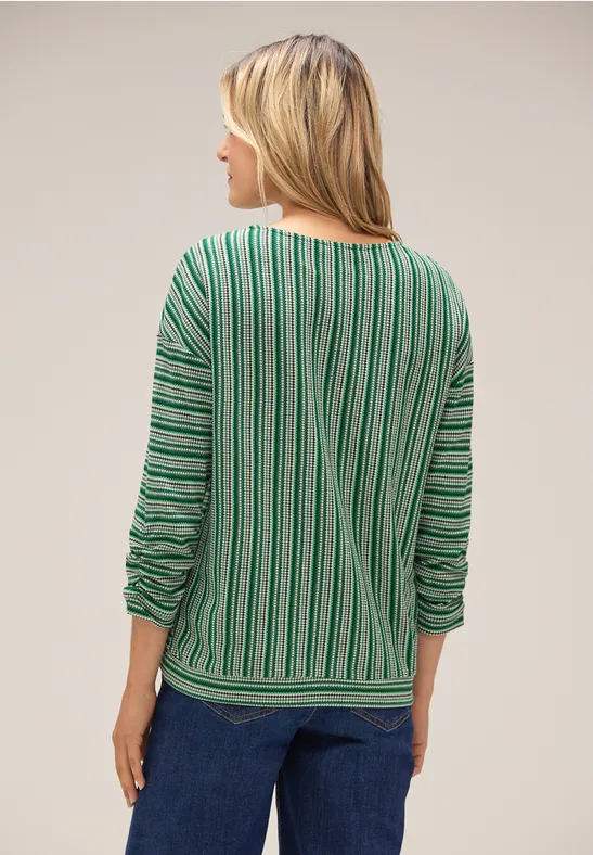 Shirt mit Strukturstreifen gentle green