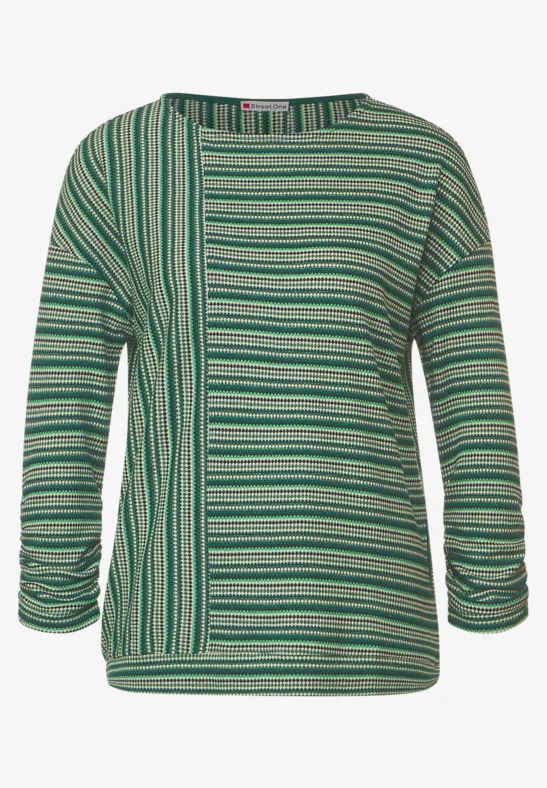 Shirt mit Strukturstreifen gentle green