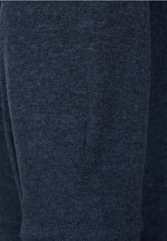 Offene Shirtjacke deep blue melange