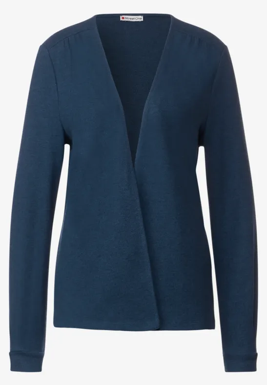 Offene Shirtjacke atlantic blue melange