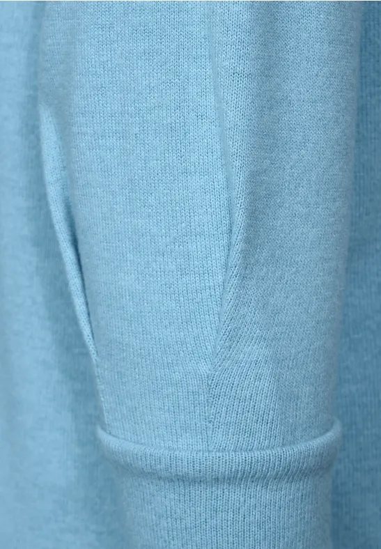 Offene Shirtjacke light aquamarine blue mel.