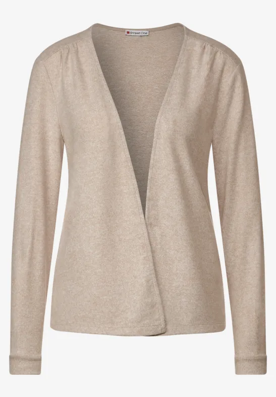 Offene Shirtjacke spring sand melange