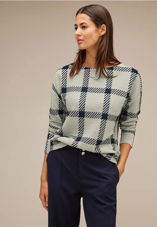 Doubleface Karoshirt deep blue