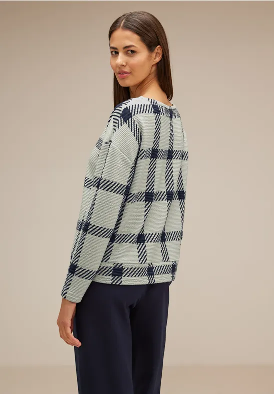 Doubleface Karoshirt deep blue