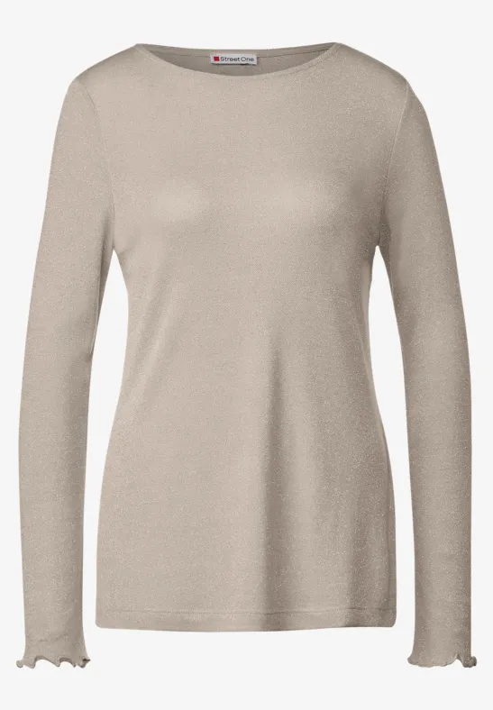 Shirt mit Glanzeffekt spring sand melange