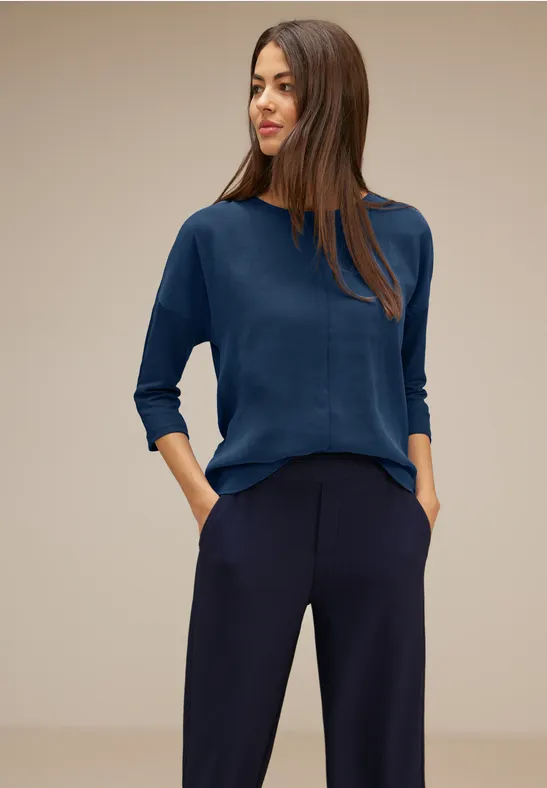 Materialmix Shirt atlantic blue