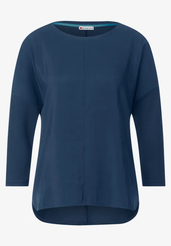 Materialmix Shirt atlantic blue