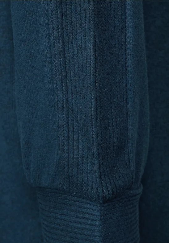 Cosy Shirt mit 3/4 Arm atlantic blue melange