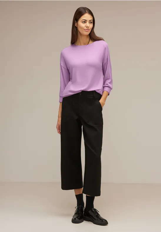 Cosy Shirt mit 3/4 Arm soft rose melange