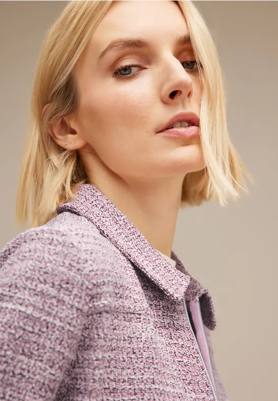 Strukturierte Jacke bright rose