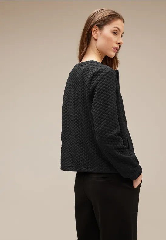 Shirtjacke mit Struktur Black