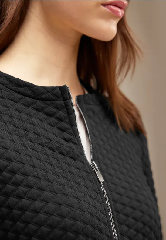 Shirtjacke mit Struktur Black