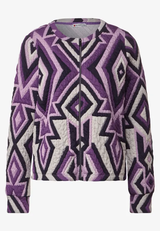 Shirtjacke mit Struktur deep pure lilac