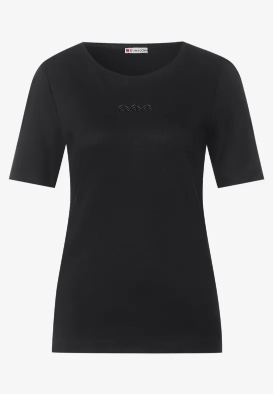 T-Shirt mit Artwork Dessin Black