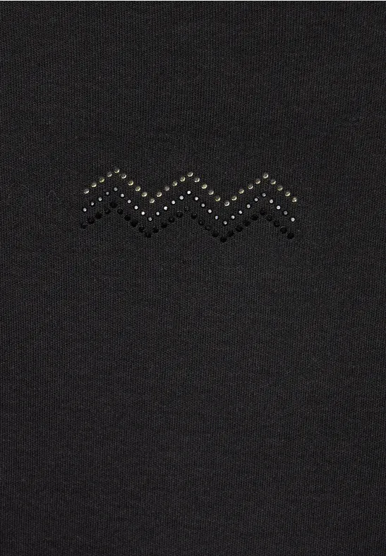 T-Shirt mit Artwork Dessin Black