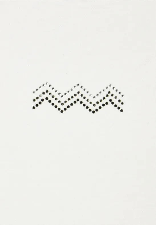 T-Shirt mit Artwork Dessin off white