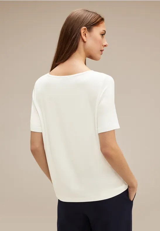 T-Shirt mit Artwork Print off white