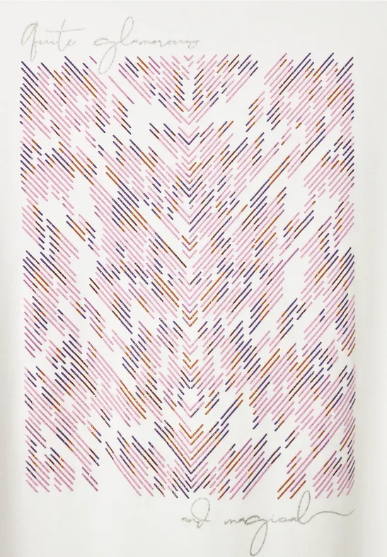 T-Shirt mit Artwork Print off white