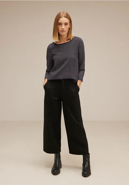 Shirt im Minimalprint Black