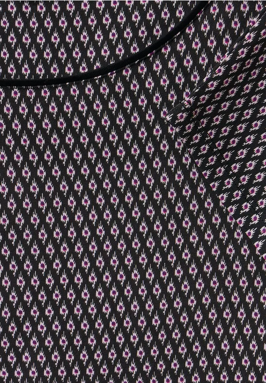 Shirt im Minimalprint Black