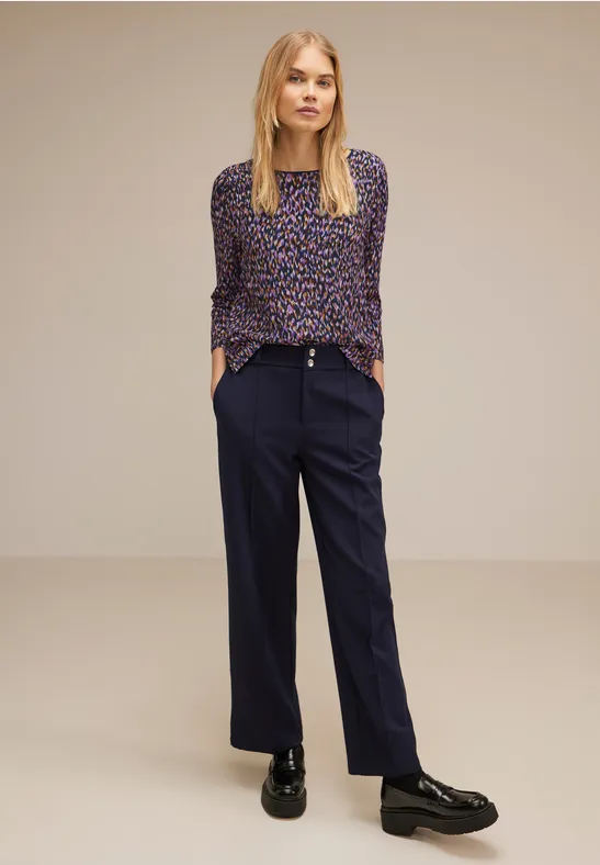 Shirt im Minimalprint atlantic blue