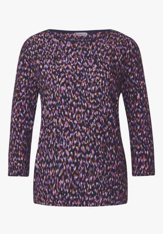 Shirt im Minimalprint atlantic blue