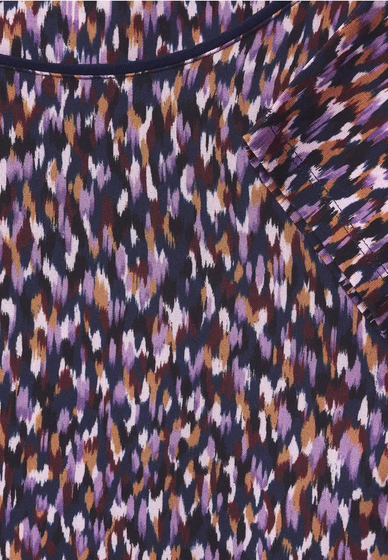 Shirt im Minimalprint atlantic blue