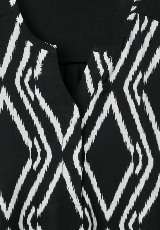 Ikat Printshirt Black