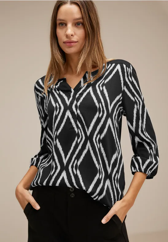 Ikat Printshirt Black