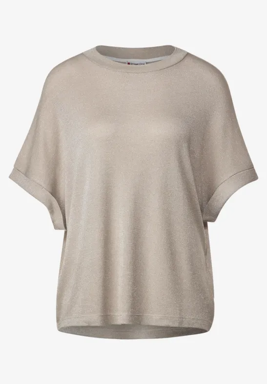 Shirt im Schimmerlook spring sand melange