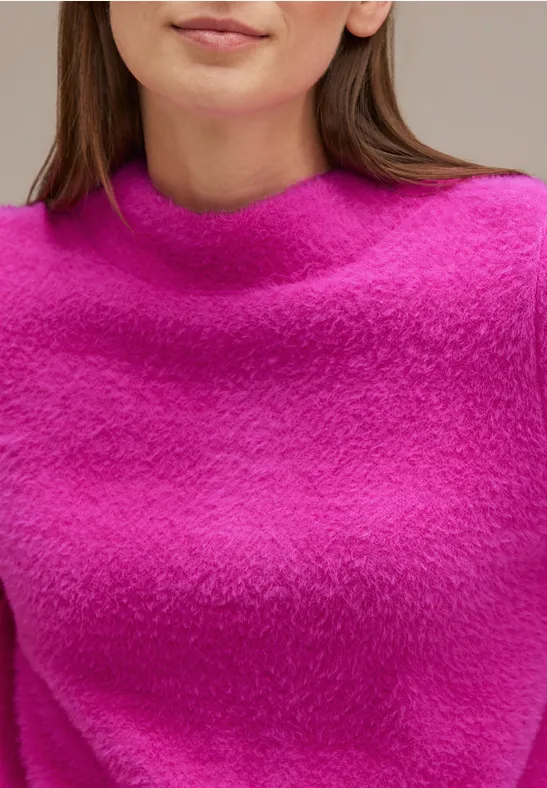 Flauschiges Shirt bright cozy pink