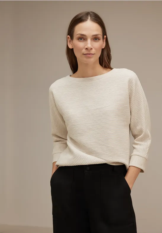 Struktur Shirt whisper cream melange