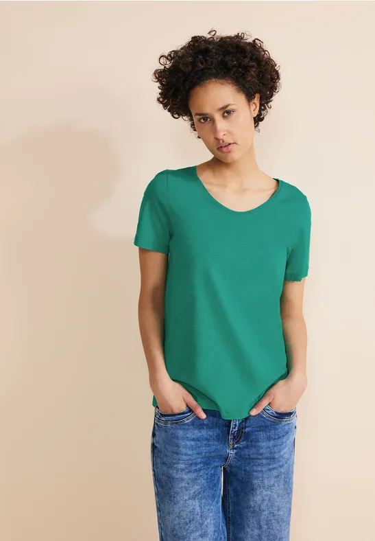 Basic T-Shirt intense aqua